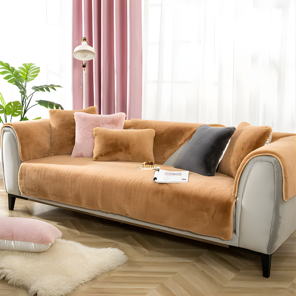 Soft Velvet Couch Slipcover