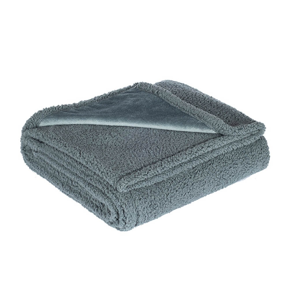 Warm Cozy Fleece Lined Dog Throw Blanket