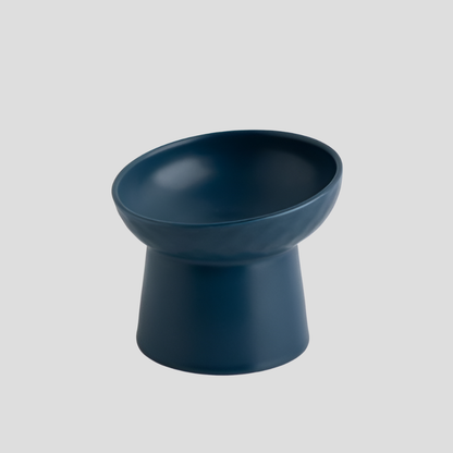 Modern Slanted Stoneware Pet Food Bowl