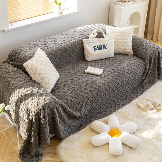 Soft Plush Couch Cover Furniture Blanket Protector