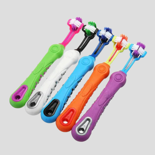 Easy 3 Head Pet Toothbrush for Daily Oral Care