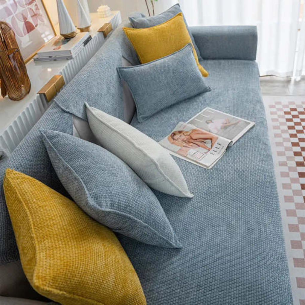 Plush Soft Fleece Non-Slip Couch Cover