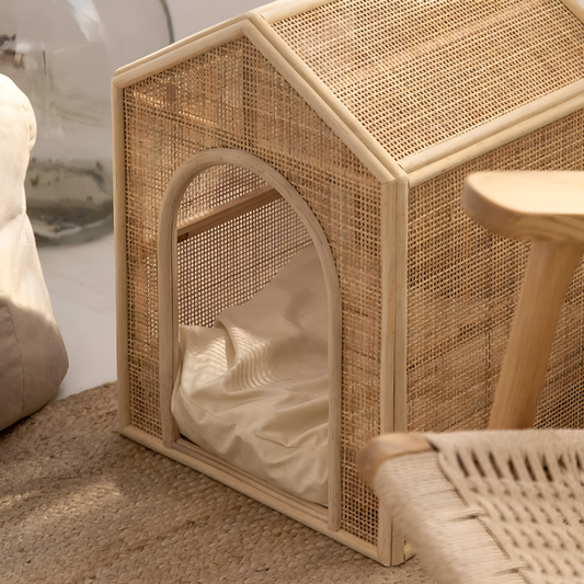 Natural Woven Dog Bed
