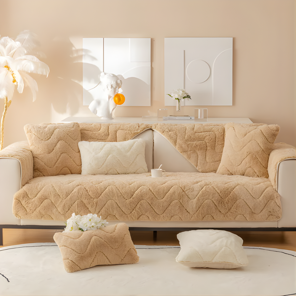 Soft Velvet Couch Slipcover