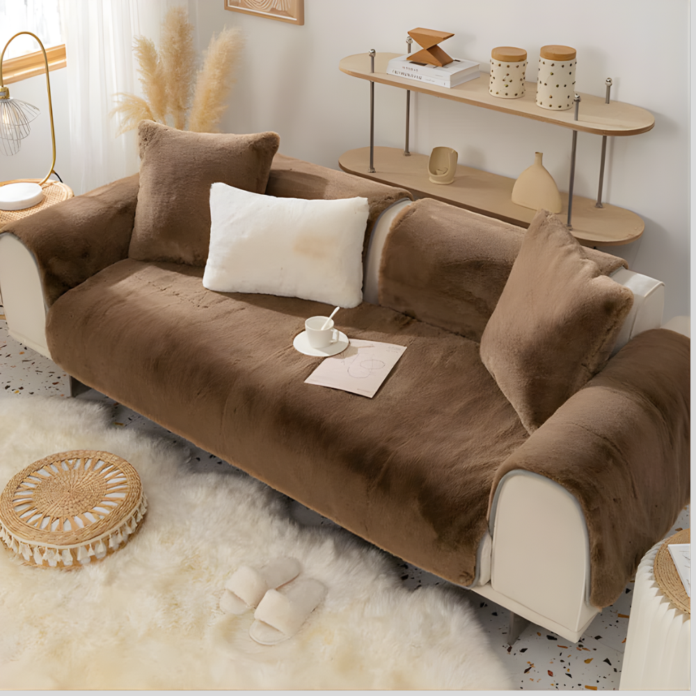 Soft Velvet Couch Slipcover
