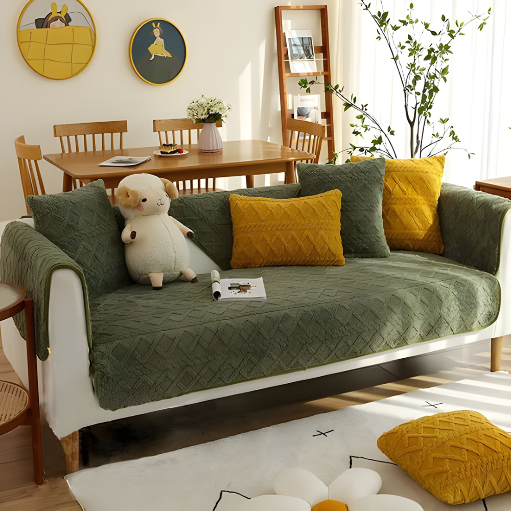 Faux Leather Sofa Slipcover