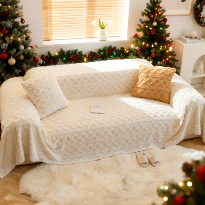 Plush Fuzzy Couch Slipcover