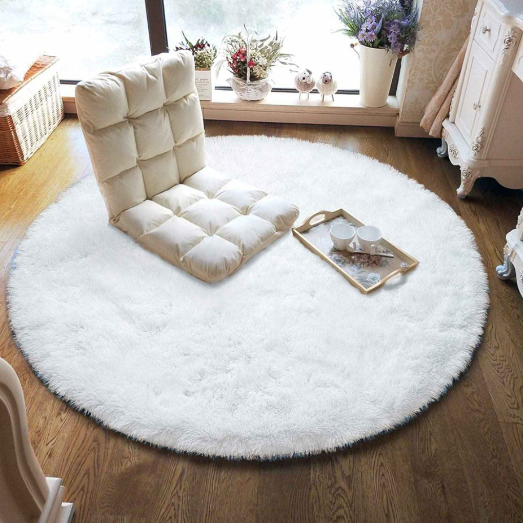 Plush Circular Shaggy Floor Rug
