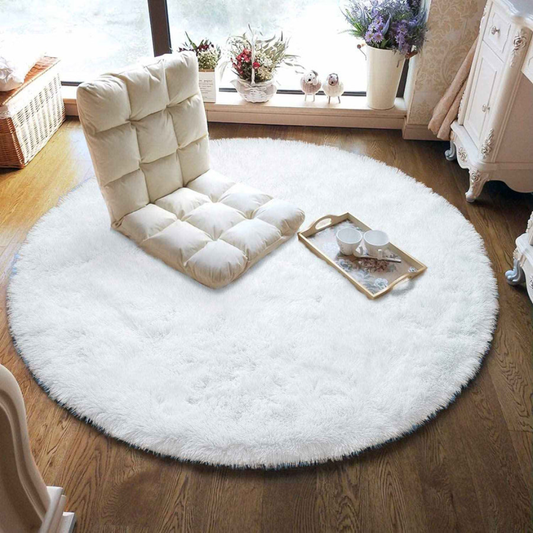 Plush Circular Shaggy Floor Rug