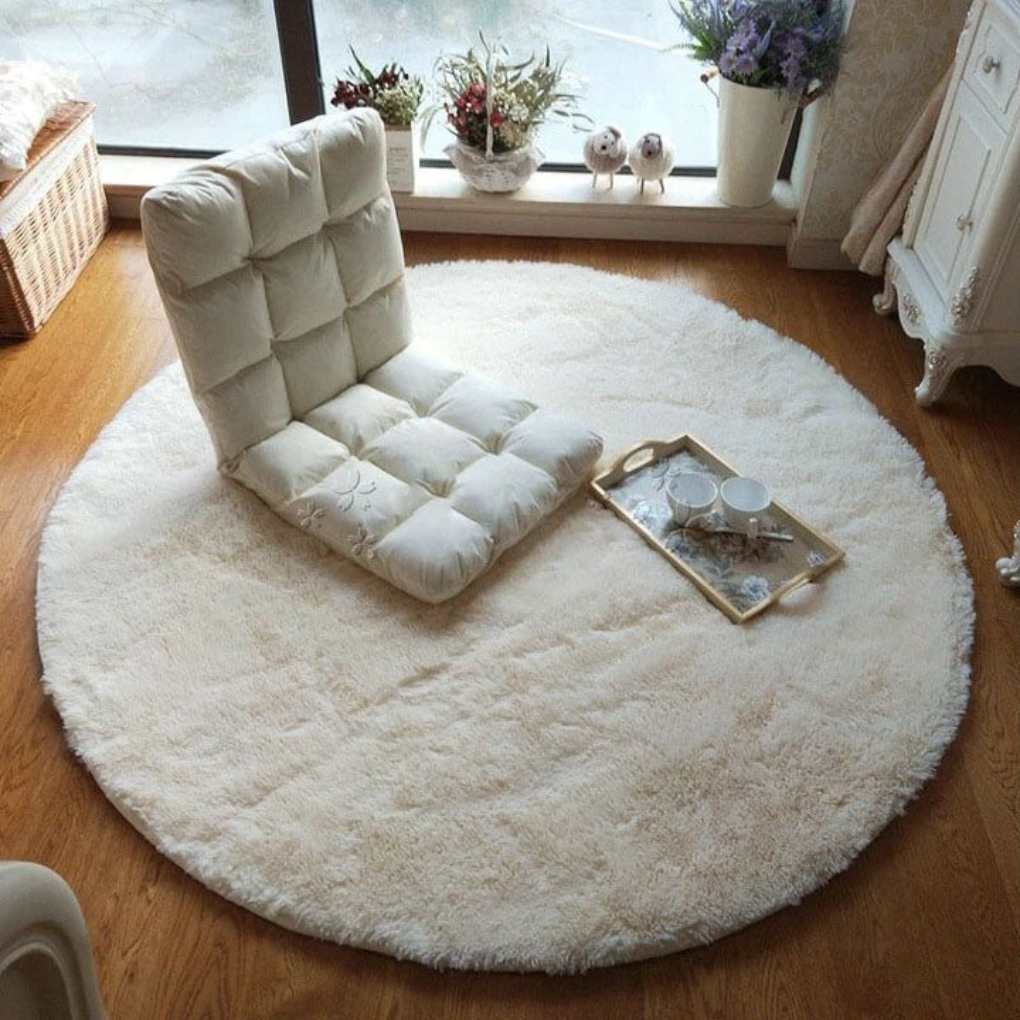 Plush Circular Shaggy Floor Rug