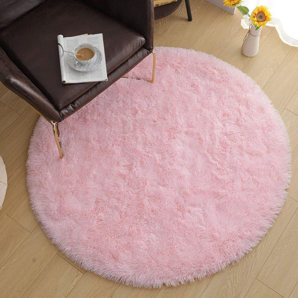 Plush Circular Shaggy Floor Rug