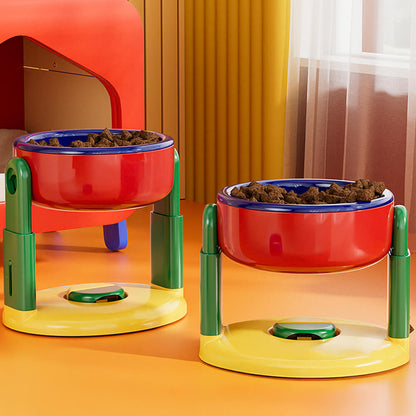 Elevated Pet Feeder with Non Slip Adjustable Base
