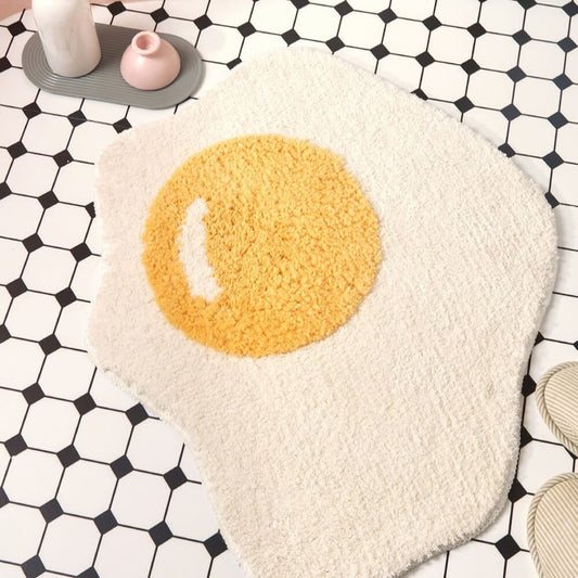 Plush Yellow Non Slip Bath Rug
