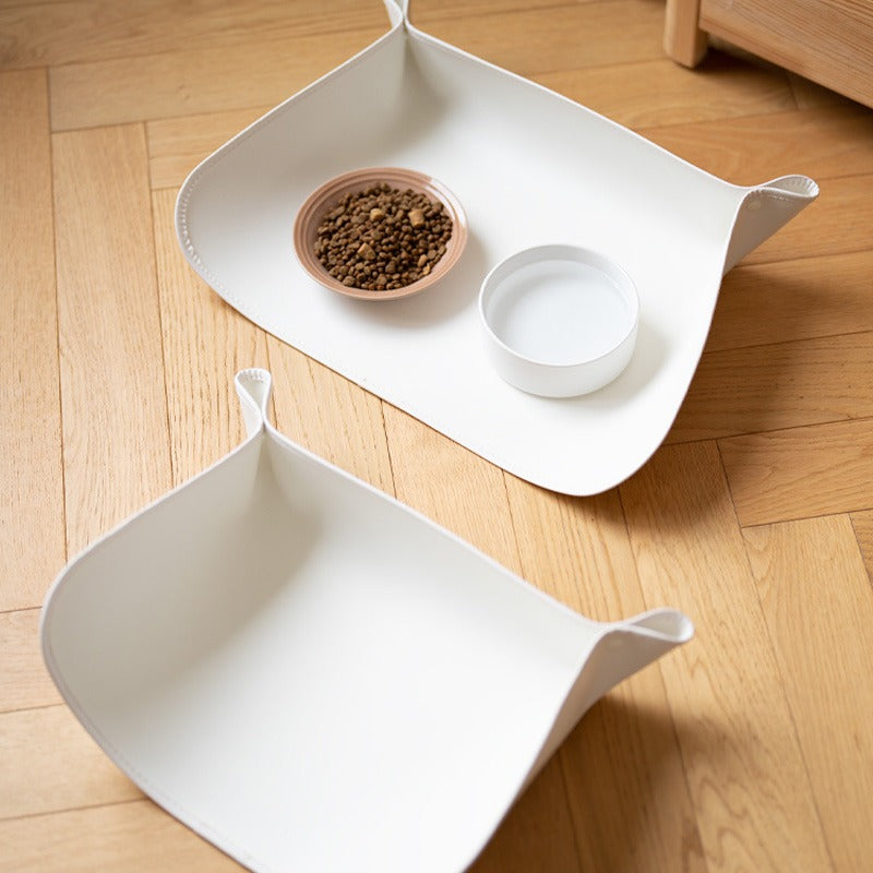 Easy Clean Pet Food Mat Tray