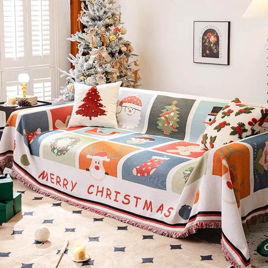 Festive Holiday Couch Slipcover