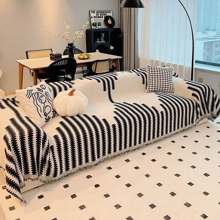 Soft Plush Reversible Scratch-Resistant Sofa Slipcover