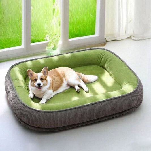 Tough Stain-Resistant Faux Suede Dog Bed