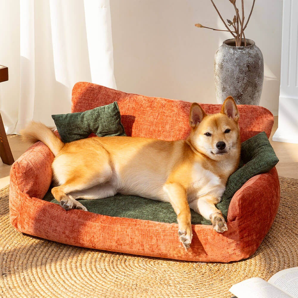Plush Pet Velvet Couch Bed