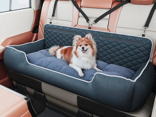 Cozy Pet Car Seat Bed with Storage