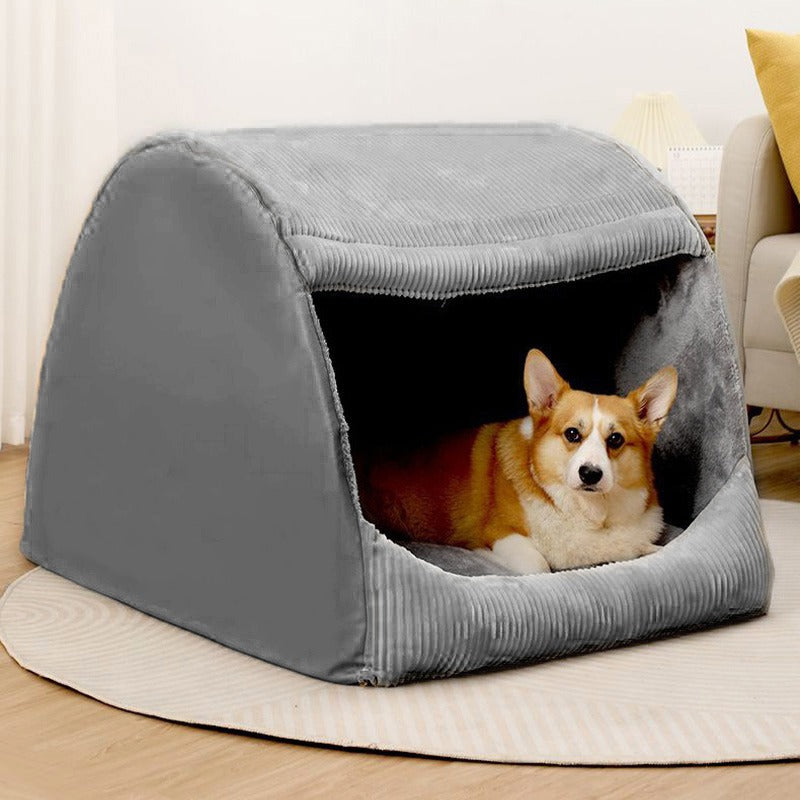 Cozy Plush Removable Covered Big Pet Tent Bed