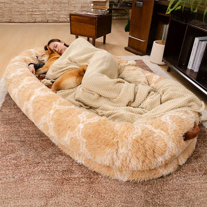 Extra Big Plush Dog and Person Bed