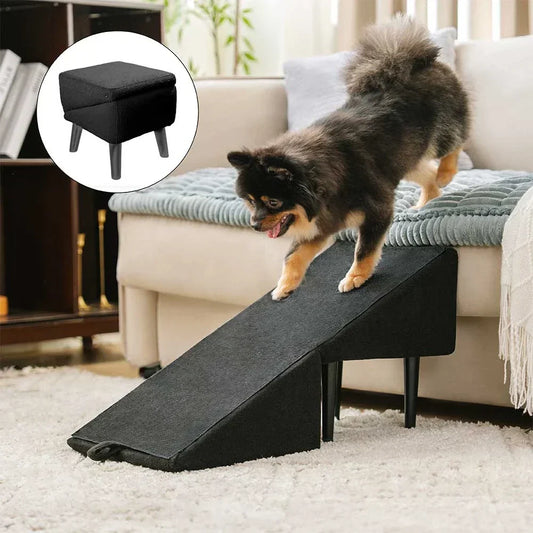 Folding Pet Wood Step Ramp Stool